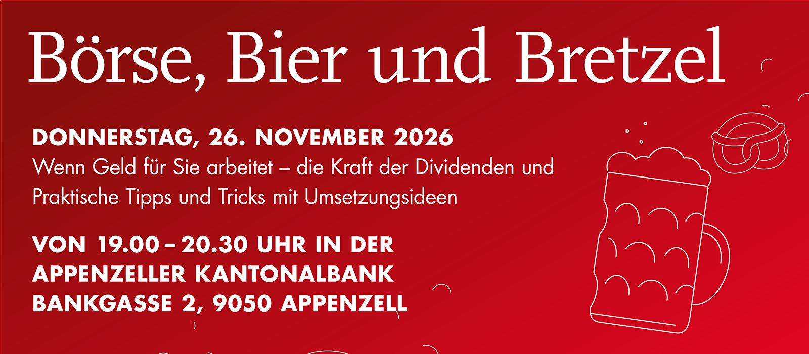 Börse Bier und Bretzel 26.11.2026